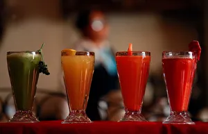 Juarez Gallery: Freshly-made juices are displayed during breakfast at a restaurant in Ciudad Juarez