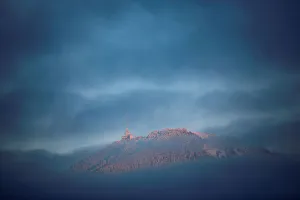 The Gaisberg mountain is seen between the clouds near Salzburg The Gaisberg mountain is seen between the clouds near Salzburg