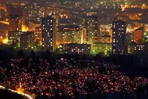 General view of cemetery on Crkvicko hill in Zenica General view of cemetery on Crkvicko hill in Zenica