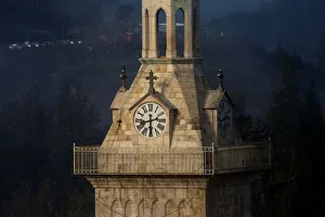 A general view of the clock tower of the Church of Saint John the Baptist in Jerusalem A general view of the clock tower of the Church of Saint John the Baptist in Jerusalem