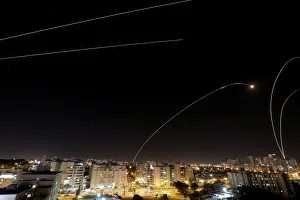 A general view of the Israeli city of Ashkelon, as an Iron Dome anti-missile fires near A general view of the Israeli city of Ashkelon, as an Iron Dome anti-missile fires near