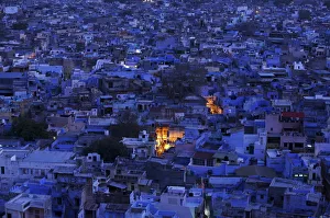 General view of the residential area is pictured during dusk at Jodhpur in Rajasthan General view of the residential area is pictured during dusk at Jodhpur in Rajasthan