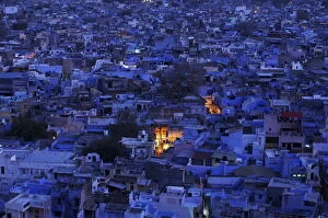 Density Gallery: General view of the residential area is pictured during dusk at Jodhpur in Rajasthan