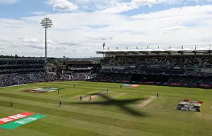 Images Dated 6th July 2019: General view of the shadow of an aeroplane during the match