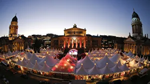 A general view shows the Christmas market at Gendarmenmarkt square in Berlin A general view shows the Christmas market at Gendarmenmarkt square in Berlin