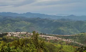 A general view shows Kiziba refugee camp in Karongi District