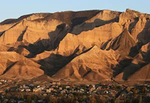 A general view shows the town of Mailuu-suu at the foot of the mountains A general view shows the town of Mailuu-suu at the foot of the mountains