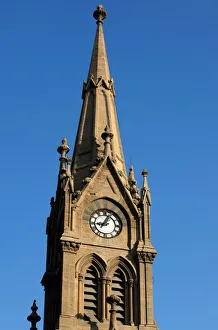 A general view of the stopped clock on the Merewether Tower, built in the British Raj era A general view of the stopped clock on the Merewether Tower, built in the British Raj era