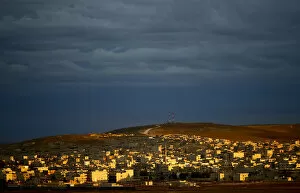 Images Dated 19th October 2014: A general view of the Syrian town of Kobani