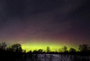 The glow of the Aurora Borealis, or Northern Lights, is seen in the horizon in Kawartha The glow of the Aurora Borealis, or Northern Lights, is seen in the horizon in Kawartha