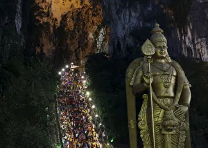 Hindu devotees climb the steps to Batu Caves during Thaipusam in Kuala Lumpur, Malaysia Hindu devotees climb the steps to Batu Caves during Thaipusam in Kuala Lumpur, Malaysia