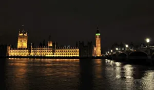 The Houses of Parliament are pictured before their lights extinguished during Earth The Houses of Parliament are pictured before their lights extinguished during Earth