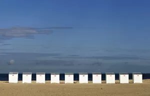 Images Dated 16th August 2011: Houses that can be rented by beachgoers are seen on the beach in the coastal town