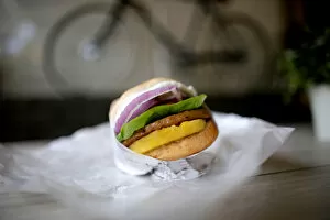 Tasty Gallery: Illustration photo of a Veganburg vegan hamburger