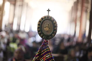 An image of Jesus Christ is seen as Catholic faithful of El Jesus Nazareno brotherhood An image of Jesus Christ is seen as Catholic faithful of El Jesus Nazareno brotherhood