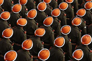 Indian Army soldiers march during the full dress rehearsal for the Republic Day parade Indian Army soldiers march during the full dress rehearsal for the Republic Day parade