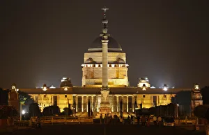 Indias presidential palace Rashtrapati Bhavan is pictured illuminated before Earth Indias presidential palace Rashtrapati Bhavan is pictured illuminated before Earth