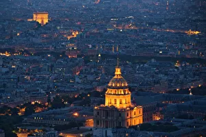 The Invalides and the Arc de Triomphe are seen in an aerial view during the traditional The Invalides and the Arc de Triomphe are seen in an aerial view during the traditional