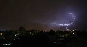 Lightning strikes over Villa Urquiza neighbourhood during a thunderstorm in Buenos Aires Lightning strikes over Villa Urquiza neighbourhood during a thunderstorm in Buenos Aires