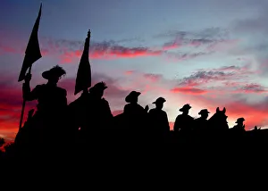Members of the Australian Lighthorse Association watch over an Anzac Day dawn service at Bogan Members of the Australian Lighthorse Association watch over an Anzac Day dawn service at Bogan