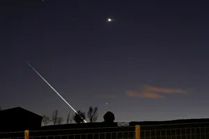 A meteorite creates a streak of light across the night sky over the North Yorkshire A meteorite creates a streak of light across the night sky over the North Yorkshire
