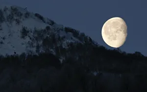 Moon is pictured above the mountains in Rosa Khutor during the 2014 Sochi Winter Olympics Moon is pictured above the mountains in Rosa Khutor during the 2014 Sochi Winter Olympics