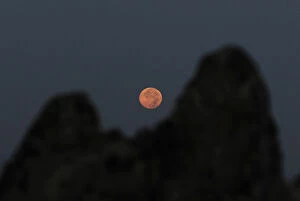 Images Dated 23rd September 2010: The moon is seen during the September or autumnal equinox at the Kokino megalithic