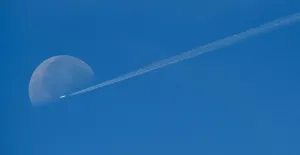 Lords Cricket Ground Prints: Moonlit Plane Print