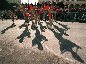 PALESTINIAN SCOUTS BAND IN BETHLEHEM MANGER SQUARE PALESTINIAN SCOUTS BAND IN BETHLEHEM MANGER SQUARE