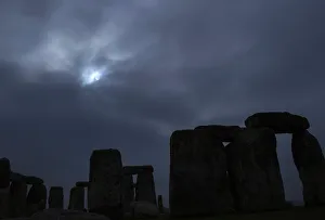 A partial solar eclipse is seen over Stonehenge in south west England A partial solar eclipse is seen over Stonehenge in south west England