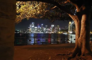 A picture shows the central business district of Sydney before Earth Hour A picture shows the central business district of Sydney before Earth Hour