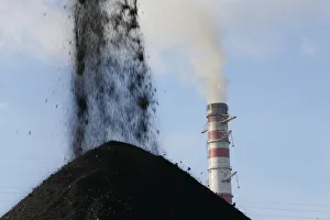 New Gallery: A pile of coal is seen at a warehouse of the Trypillian thermal power plant in Kiev