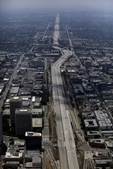 Images Dated 16th July 2011: A portion of the closed 405 freeway is seen in Los Angeles