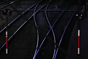 Rail tracks and signals are pictured at Hamburgs main railway station Rail tracks and signals are pictured at Hamburgs main railway station