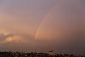 Rainbow is seen over houses in Khan Younis in the southern Gaza Strip Rainbow is seen over houses in Khan Younis in the southern Gaza Strip
