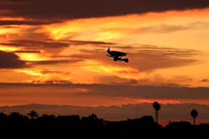 A remote controlled witch on a broom flies over a Southern California neighborhood after A remote controlled witch on a broom flies over a Southern California neighborhood after