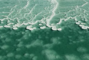 Salt formations are seen in this aerial view of the Dead Sea Salt formations are seen in this aerial view of the Dead Sea