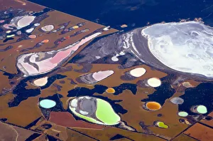 Salt pans and dams can be seen in farming areas located in the southern region of Western Salt pans and dams can be seen in farming areas located in the southern region of Western