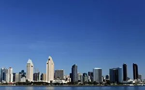 Images Dated 10th November 2011: The San Diego skyline is seen from a beach in Coronado, California