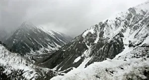 A section of the Srinagar-Leh highway is seen after it is opened for traffic in Zojila A section of the Srinagar-Leh highway is seen after it is opened for traffic in Zojila