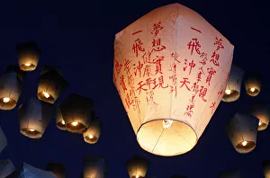 Sky lanterns are released ahead of the traditional Chinese Lantern Festival in Pingxi Sky lanterns are released ahead of the traditional Chinese Lantern Festival in Pingxi