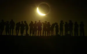 A SOLAR ECLIPSE OCCURS ABOVE THE AUSTRALIAN OUTBACK TOWN OF LYNDHURST A SOLAR ECLIPSE OCCURS ABOVE THE AUSTRALIAN OUTBACK TOWN OF LYNDHURST