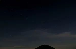 The star constellation Ursa Mayor (Great Bear) is seen in the sky over Leeberg hill near