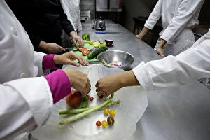 Juarez Gallery: Students take a vegetarian cooking class with Chef Jesus Serrano at the Institute of