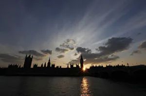 The sun sets behind the Palace of Westminster, in London The sun sets behind the Palace of Westminster, in London