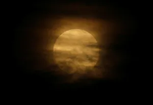 A supermoon full moon is partly obscured by clouds in Pieta A supermoon full moon is partly obscured by clouds in Pieta