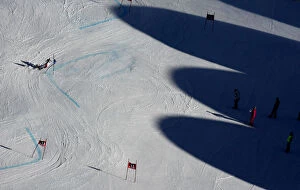 Skiing Gallery: Switzerlands Janka clears a gate during the first run of the mens giant slalom World