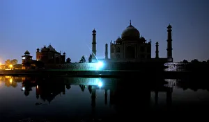 Taj Mahal during full moon night in Agra Taj Mahal during full moon night in Agra