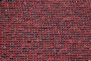 Troops hold coloured cards during a military parade celebrating Independence Day at Troops hold coloured cards during a military parade celebrating Independence Day at