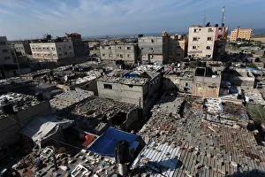 View shows houses of Palestinians in Khan Younis refugee camp in the southern Gaza Strip View shows houses of Palestinians in Khan Younis refugee camp in the southern Gaza Strip